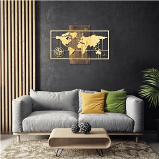 Ma-146-Gold Metal Ahşap Duvar Panoları Ma-146-D