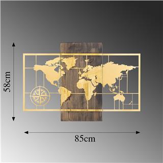 Ma-146-Gold Metal Ahşap Duvar Panoları Ma-146-D