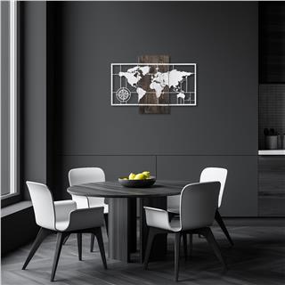 Ma-146-Sılver Metal Ahşap Duvar Panoları Ma-146-C