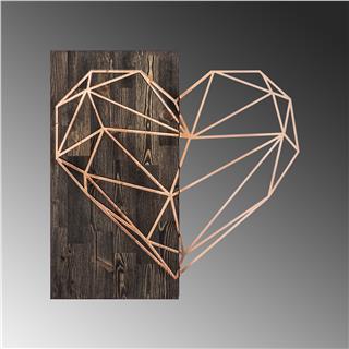 Ma-154-Copper Metal Ahşap Duvar Panoları Ma-154-B