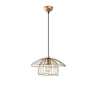 Mantar Küçük Tekli Tel Sarkıt Avize Gold, Sarkıt Lamba Aydınlatma MANTAR-6503-S