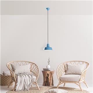 Metal Sıvama Tekli Sarkıt Pütürlü Siyah Mematı-181Lıghtblue-1