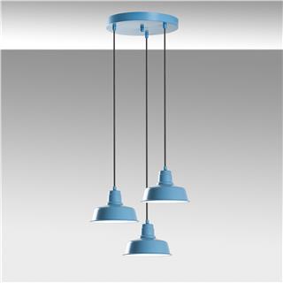 Metal Sıvama 3Lü Tepsi Sarkıt Mavi Mematı-181Lıghtblue-3
