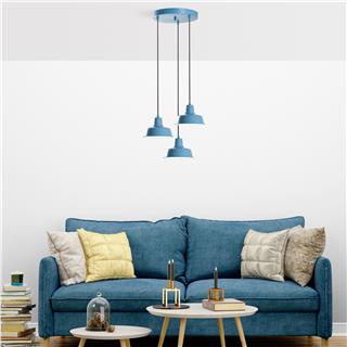 Metal Sıvama 3Lü Tepsi Sarkıt Mavi Mematı-181Lıghtblue-3