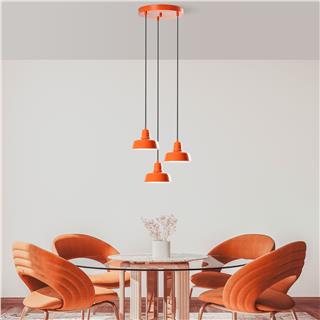 Metal Sıvama 3Lü Tepsi Sarkıt Orange Mematı-181Orange-3