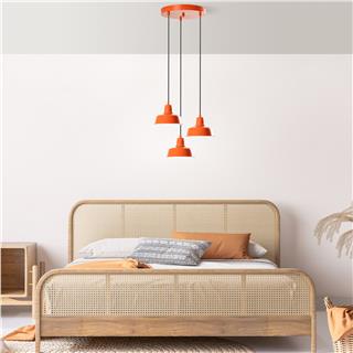 Metal Sıvama 3Lü Tepsi Sarkıt Orange Mematı-181Orange-3