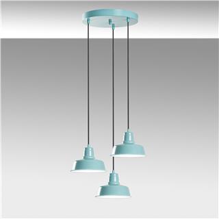 Metal Sıvama 3Lü Tepsi Sarkıt Parlak Turkuaz Mematı-181Turquoıse-3