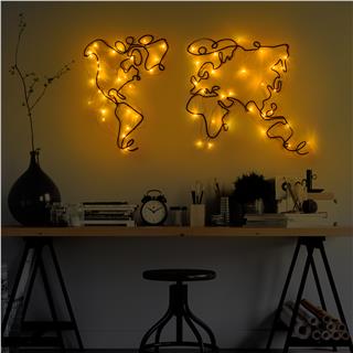 Metal Duvar Dekorları Pütürlü Siyah Model-257-Led