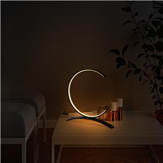 LedLi Masa Lambası Pütürlü Siyah Moon-13330
