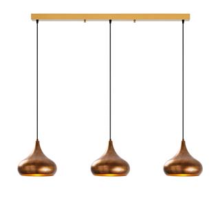 Metal Sıvama 3Lü Sıralı Sarkıt Patine Gold Muba-11553
