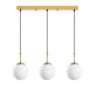 Camlı 3Lü Sıralı Sarkıt Parlak Gold Orbıtal-20-14052