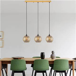 Metal 3Lü Sıralı Sarkıt Parlak Gold Selcuklu-Mr-786-1