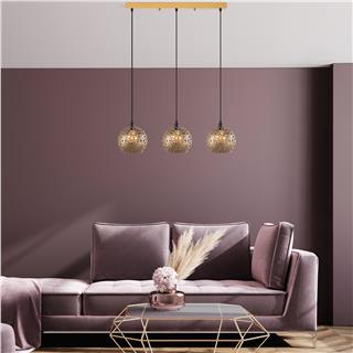 Metal 3Lü Sıralı Sarkıt Parlak Gold Selcuklu-Mr-786-1