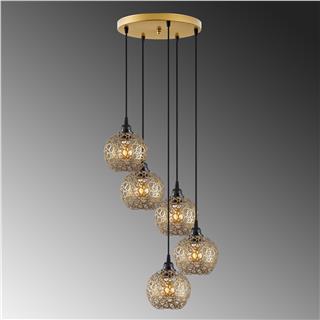 Metal 5Li Tepsi Sarkıt Parlak Gold Selcuklu-Mr-790-1