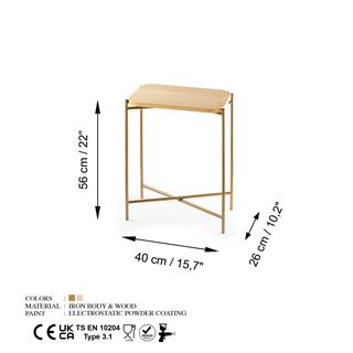 Shb-003-A Ahşap Metal Sehpa Shb-003-A-Srk