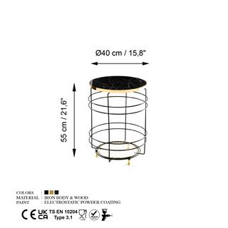 Shb-006 Ahşap Metal Sehpa Shb-006-Srk