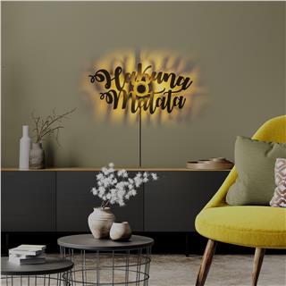 Metal Motifli Ambiyans Aplik Pütürlü Siyah Shd-001