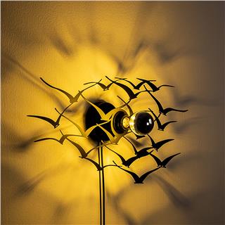 Metal Motifli Ambiyans Aplik Pütürlü Siyah Shd-003