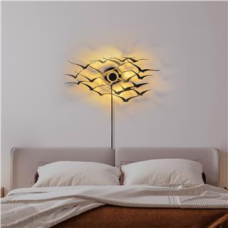 Metal Motifli Ambiyans Aplik Pütürlü Siyah Shd-003