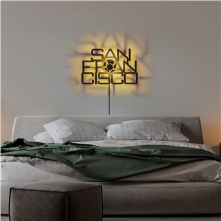 Metal Motifli Ambiyans Aplik Pütürlü Siyah Shd-007