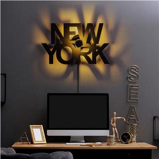 Metal Motifli Ambiyans Aplik Pütürlü Siyah Shd-008