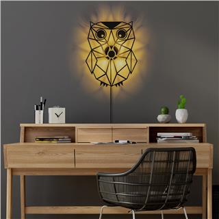 Metal Motifli Ambiyans Aplik Pütürlü Siyah Shd-010