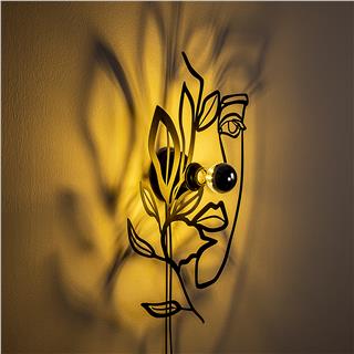 Metal Motifli Ambiyans Aplik Pütürlü Siyah Shd-011
