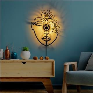 Metal Motifli Ambiyans Aplik Pütürlü Siyah Shd-012