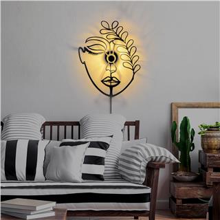 Metal Motifli Ambiyans Aplik Pütürlü Siyah Shd-012