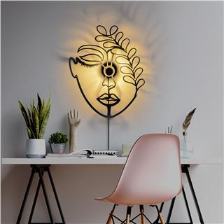 Metal Motifli Ambiyans Aplik Pütürlü Siyah Shd-012