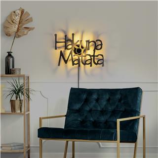 Metal Motifli Ambiyans Aplik Pütürlü Siyah Shd-013