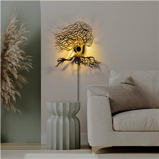 Metal Motifli Ambiyans Aplik Pütürlü Siyah Shd-014