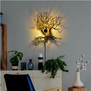 Metal Motifli Ambiyans Aplik Pütürlü Siyah Shd-015