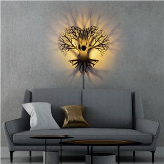 Metal Motifli Ambiyans Aplik Pütürlü Siyah Shd-016