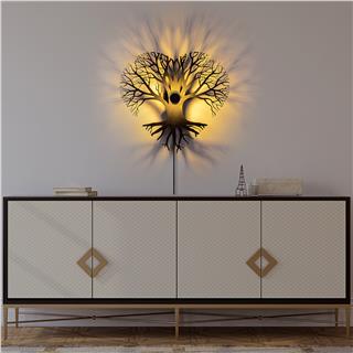 Metal Motifli Ambiyans Aplik Pütürlü Siyah Shd-016