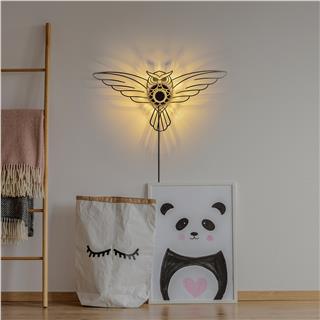 Metal Motifli Ambiyans Aplik Pütürlü Siyah Shd-017