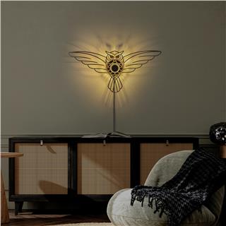 Metal Motifli Ambiyans Aplik Pütürlü Siyah Shd-017