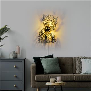 Metal Motifli Ambiyans Aplik Pütürlü Siyah Shd-018
