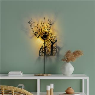 Metal Motifli Ambiyans Aplik Pütürlü Siyah Shd-019