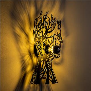 Metal Motifli Ambiyans Aplik Pütürlü Siyah Shd-020