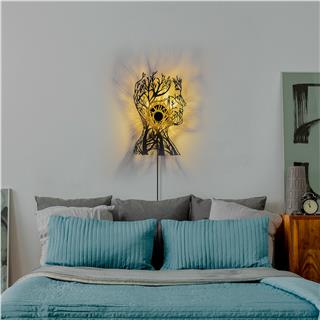 Metal Motifli Ambiyans Aplik Pütürlü Siyah Shd-020