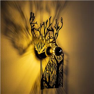 Metal Motifli Ambiyans Aplik Pütürlü Siyah Shd-021