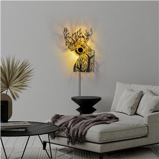Metal Motifli Ambiyans Aplik Pütürlü Siyah Shd-021