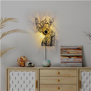 Metal Motifli Ambiyans Aplik Pütürlü Siyah Shd-021
