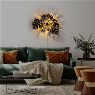 Metal Motifli Ambiyans Aplik Pütürlü Siyah Shd-022
