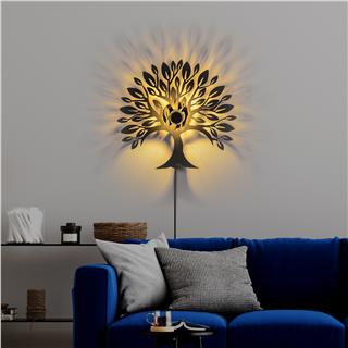 Metal Motifli Ambiyans Aplik Pütürlü Siyah Shd-023