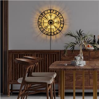 Metal Motifli Ambiyans Aplik Pütürlü Siyah Shd-024