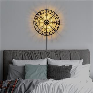 Metal Motifli Ambiyans Aplik Pütürlü Siyah Shd-024