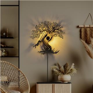 Metal Motifli Ambiyans Aplik Pütürlü Siyah Shd-025