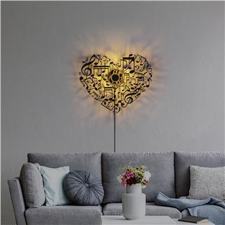 Metal Motifli Ambiyans Aplik Pütürlü Siyah Shd-026